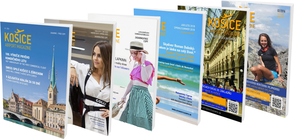 Výber vydaní Košice Airport Magazine vytvorených agentúrou LEMUR